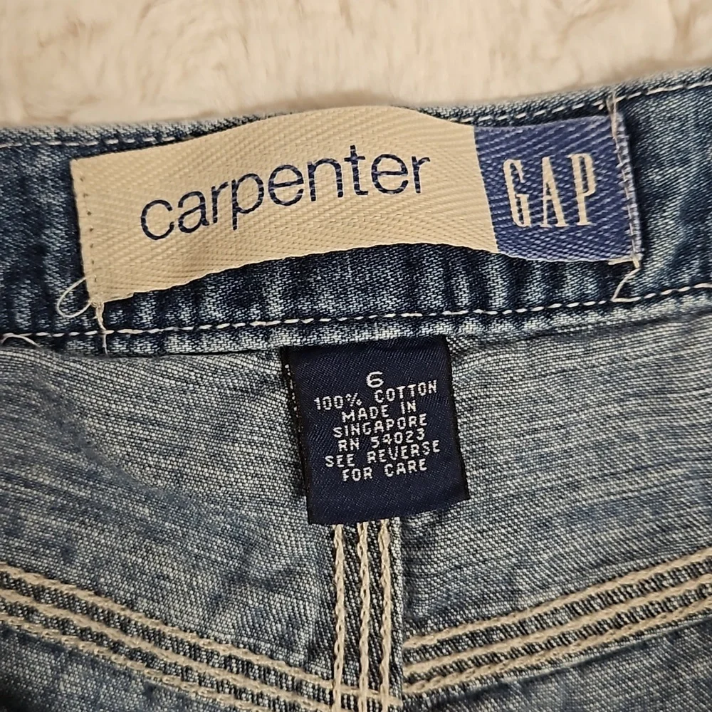 GAP carpenter style faded denim shorts size 6 EUC - Picture 4 of 9
